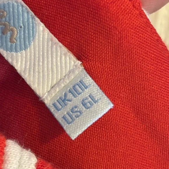 Boden Belle Ponte Red and White Striped Sleeveless Dress - Picture 3 of 5